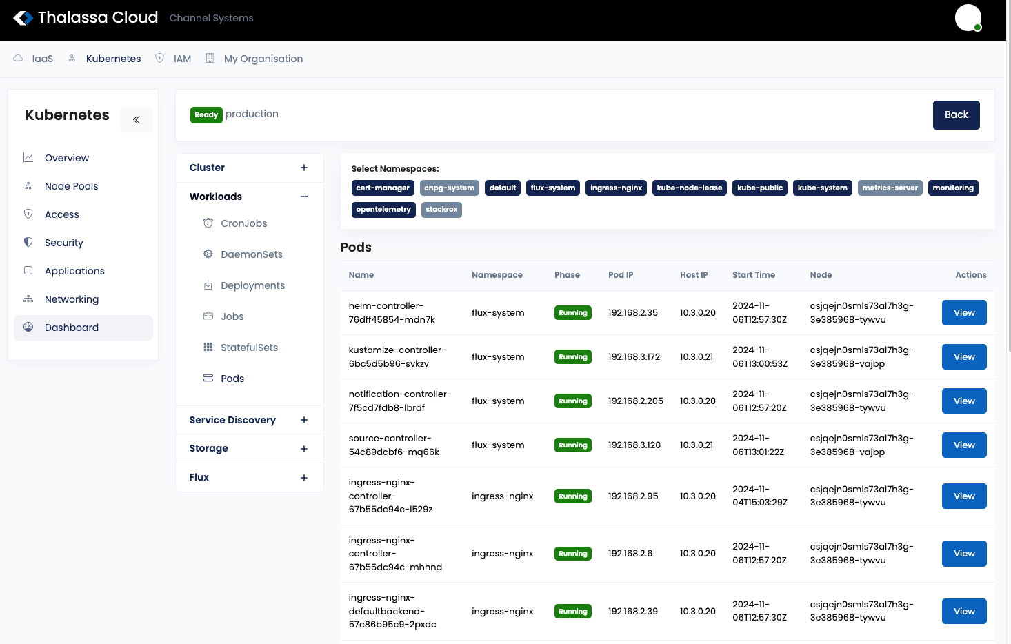 Manage Kubernetes Clusters in Thalassa Cloud